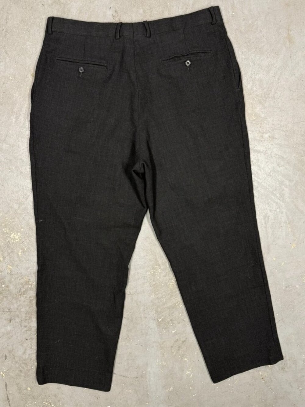 Jack Victor Dress Pants Grey Wool Trousers Soft Hopsack 34x29 - Picture 7 of 9